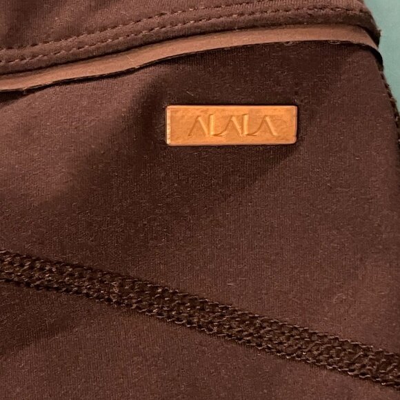 Alala Tri-Colored Mid Rise Stretch Leggings Black size Xsmall - Picture 3 of 11